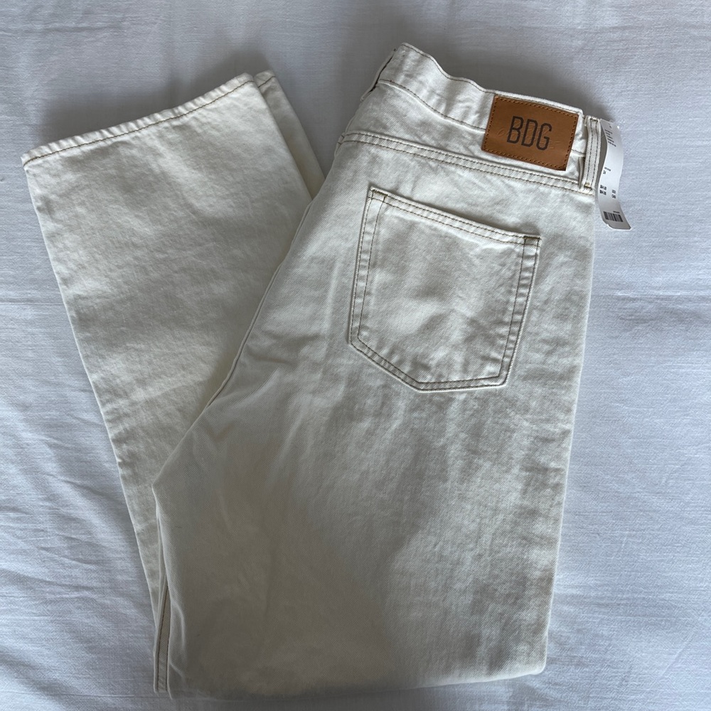 NWT BDG Off White Straight Leg Jeans
